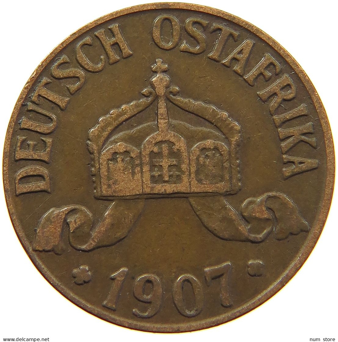 DEUTSCH OSTAFRIKA HELLER 1907 J  #MA 098520 - German East Africa