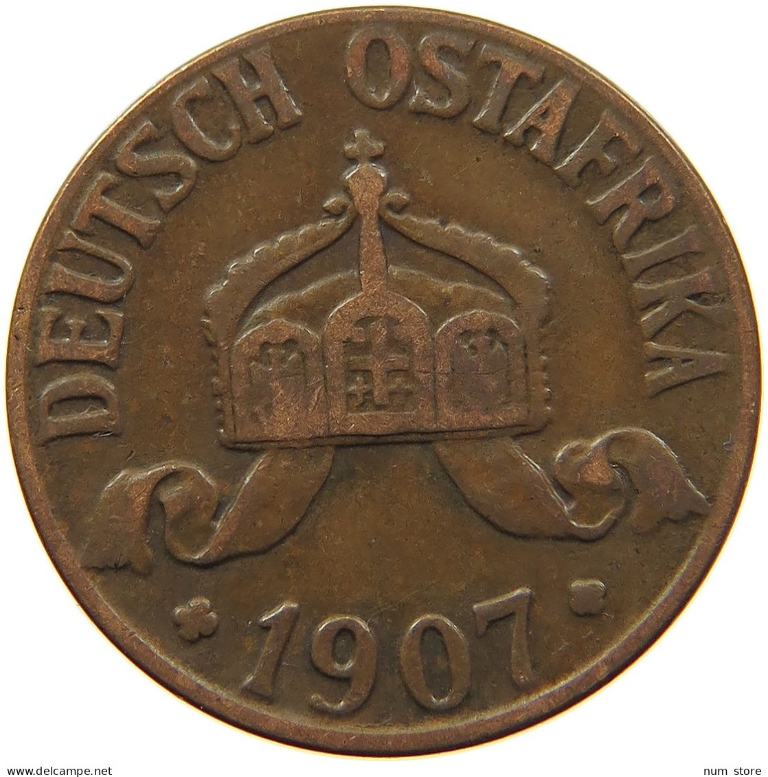 DEUTSCH OSTAFRIKA HELLER 1907 J  #MA 098463 - German East Africa