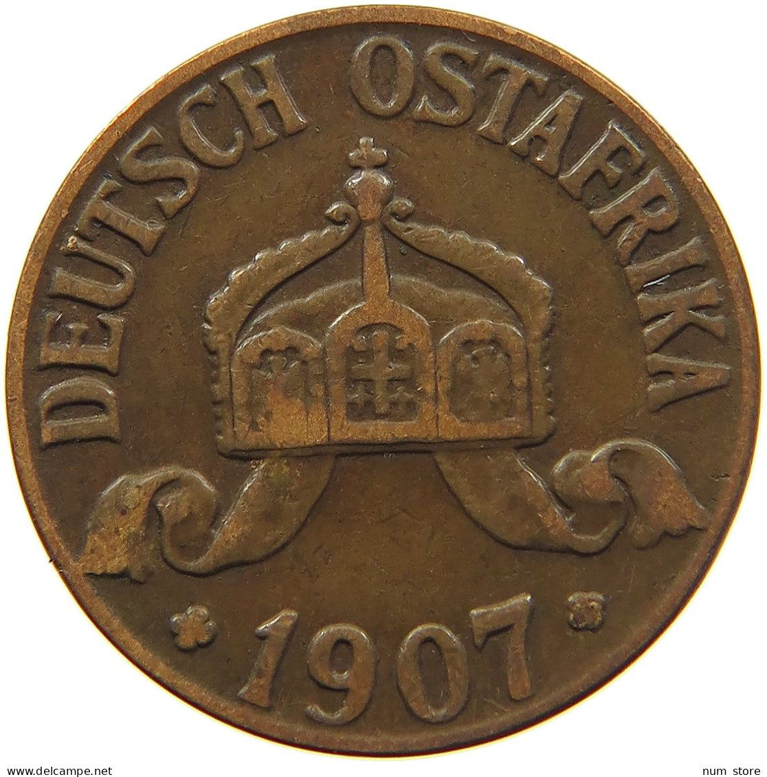 DEUTSCH OSTAFRIKA HELLER 1907 J  #MA 098483 - Deutsch-Ostafrika