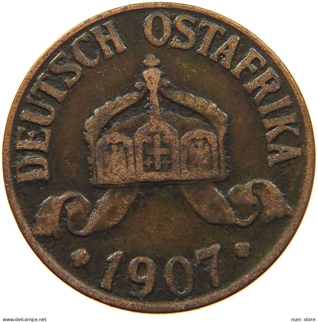 DEUTSCH OSTAFRIKA HELLER 1907 J  #MA 098482 - German East Africa