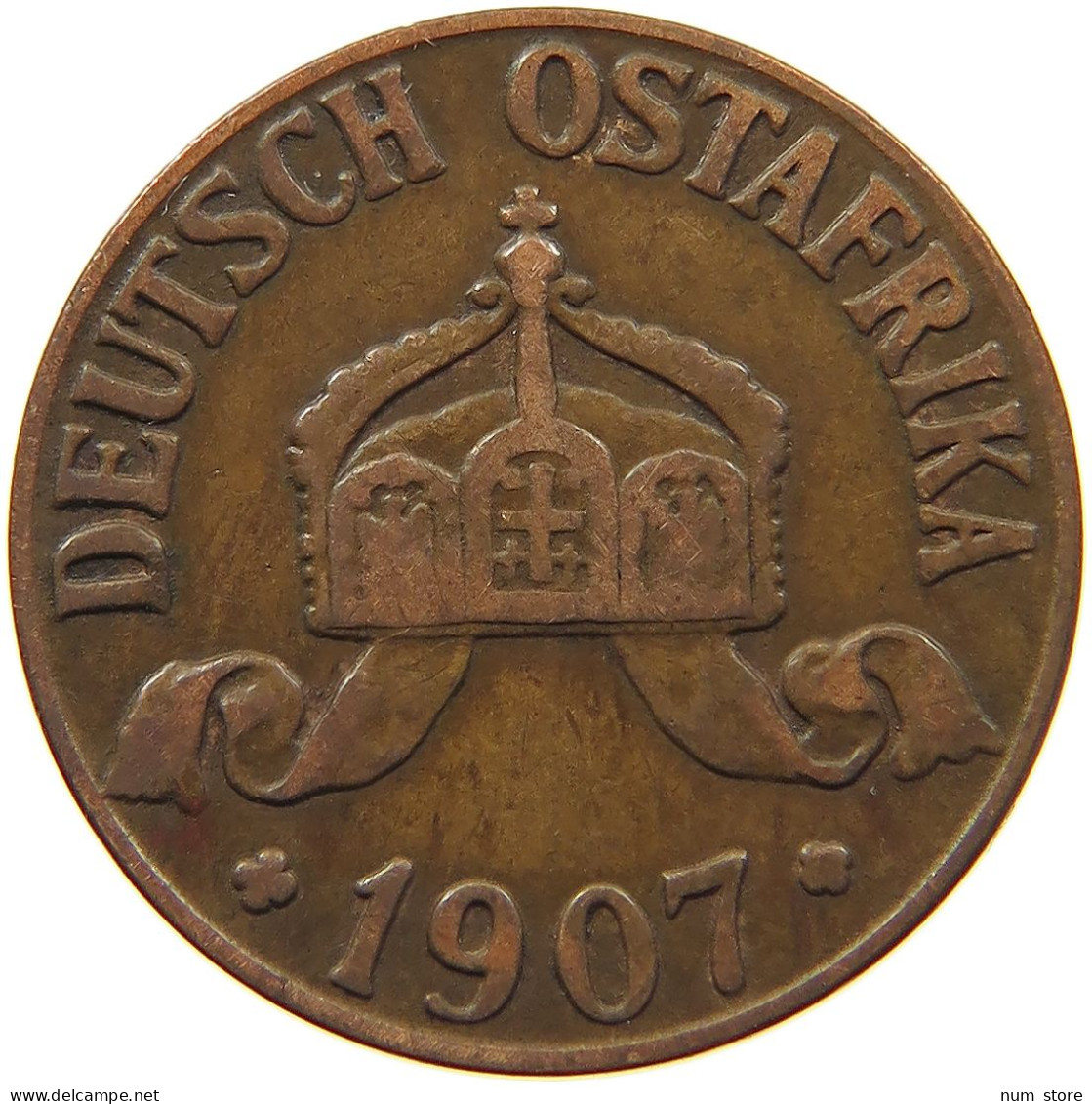 DEUTSCH OSTAFRIKA HELLER 1907 J  #MA 098470 - German East Africa