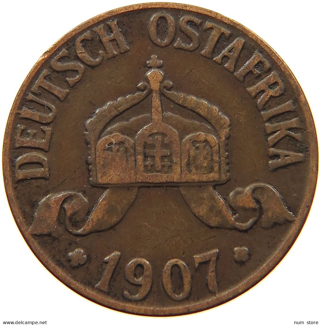 DEUTSCH OSTAFRIKA HELLER 1907 J  #MA 098461 - Deutsch-Ostafrika