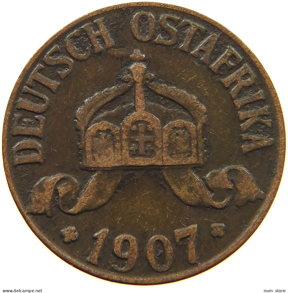 DEUTSCH OSTAFRIKA HELLER 1907 A  #MA 098525 - Deutsch-Ostafrika