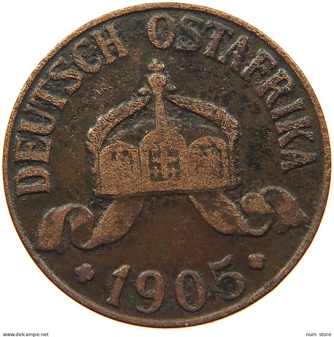 DEUTSCH OSTAFRIKA HELLER 1905 J  #MA 099944 - German East Africa