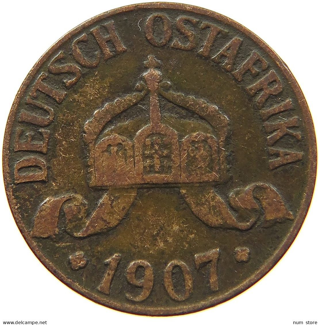 DEUTSCH OSTAFRIKA HELLER 1907 J  #MA 099987 - Afrique Orientale Allemande