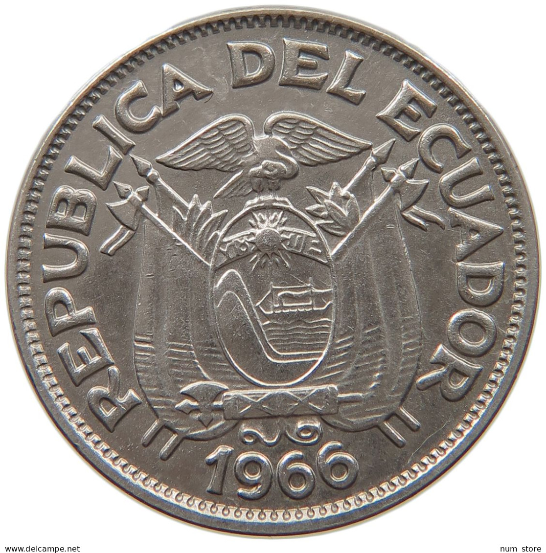 ECUADOR 20 CENTAVOS 1966  #MA 067135 - Equateur