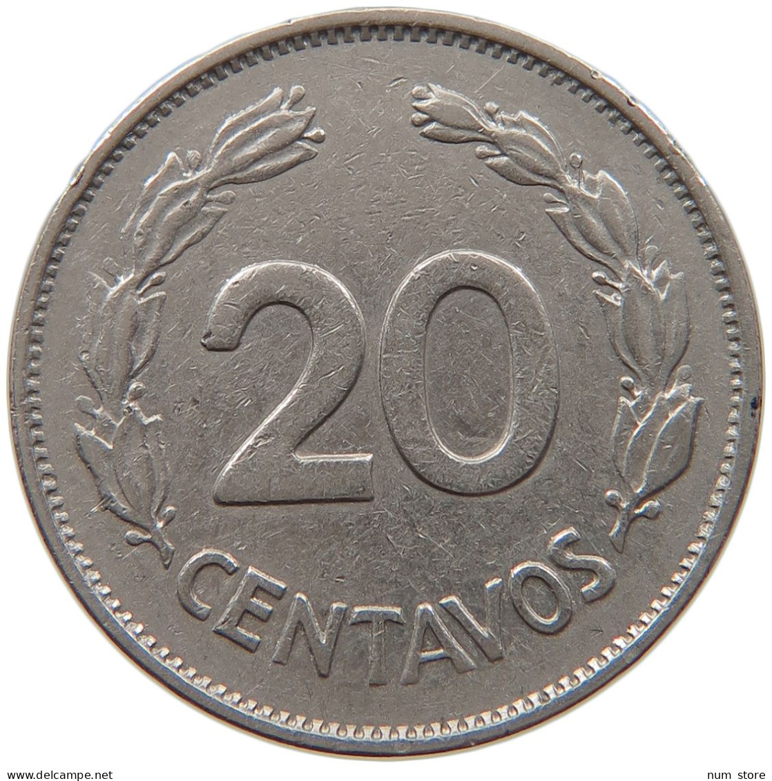 ECUADOR 20 CENTAVOS 1969  #MA 067137 - Equateur