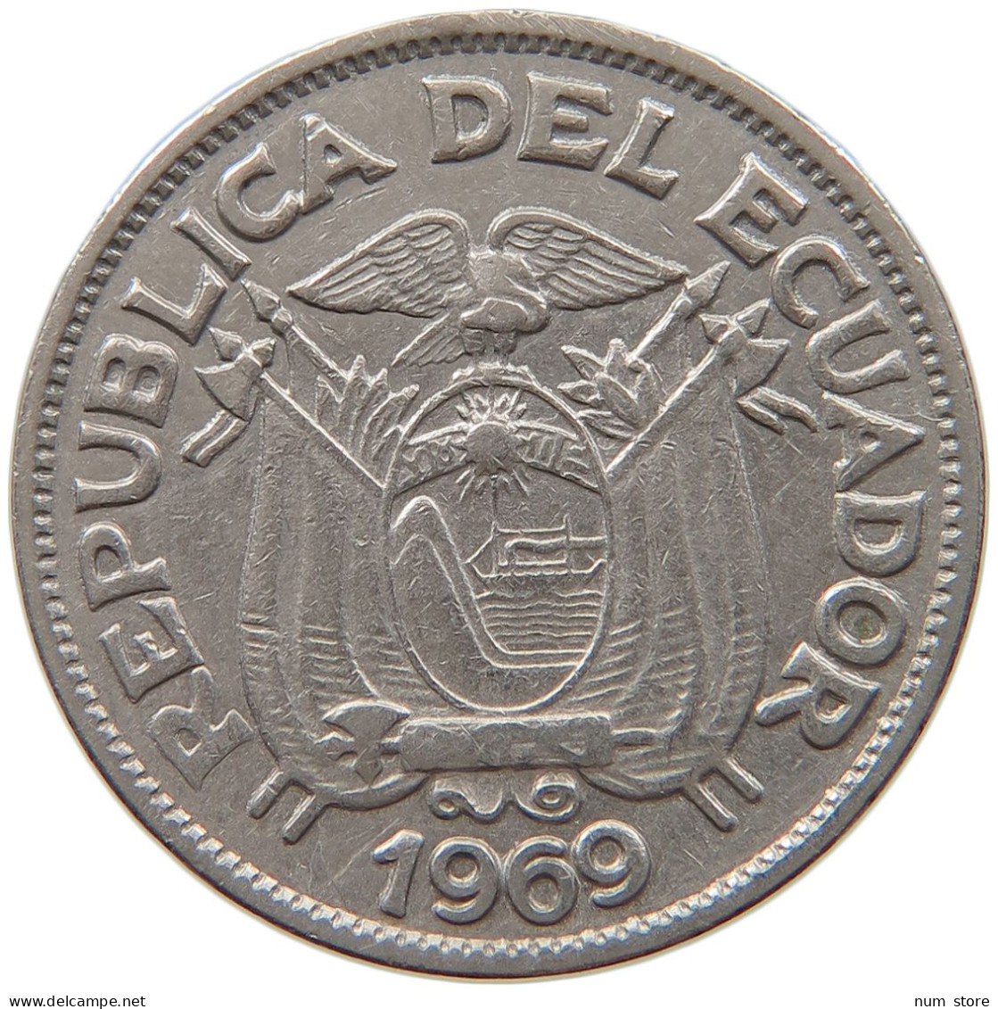 ECUADOR 20 CENTAVOS 1969  #MA 067137 - Equateur