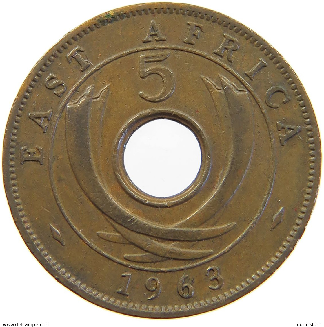 EAST AFRICA 5 CENTS 1963 ELIZABETH II. (1952-) #MA 065524 - British Colony