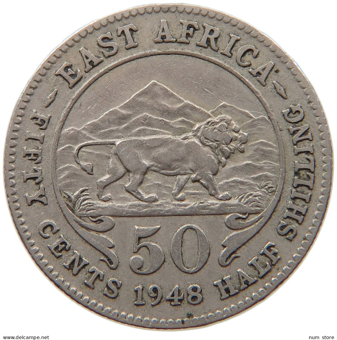 EAST AFRICA 50 CENTS 1948 GEORGE VI. (1936-1952) #MA 067653 - Britse Kolonie