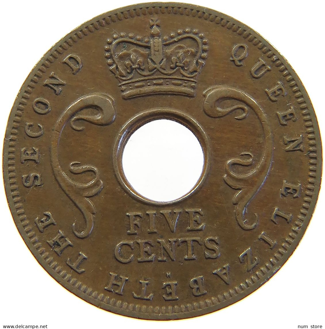 EAST AFRICA 5 CENTS 1957 ELIZABETH II. (1952-) #MA 065526 - Colonia Britannica