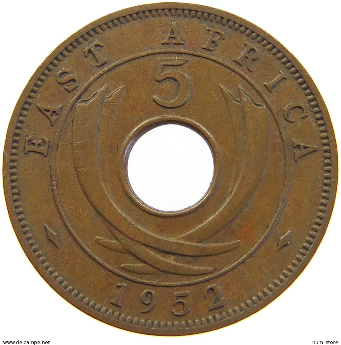 EAST AFRICA 5 CENTS 1952 GEORGE VI. (1936-1952) #MA 065527 - Colonia Britannica