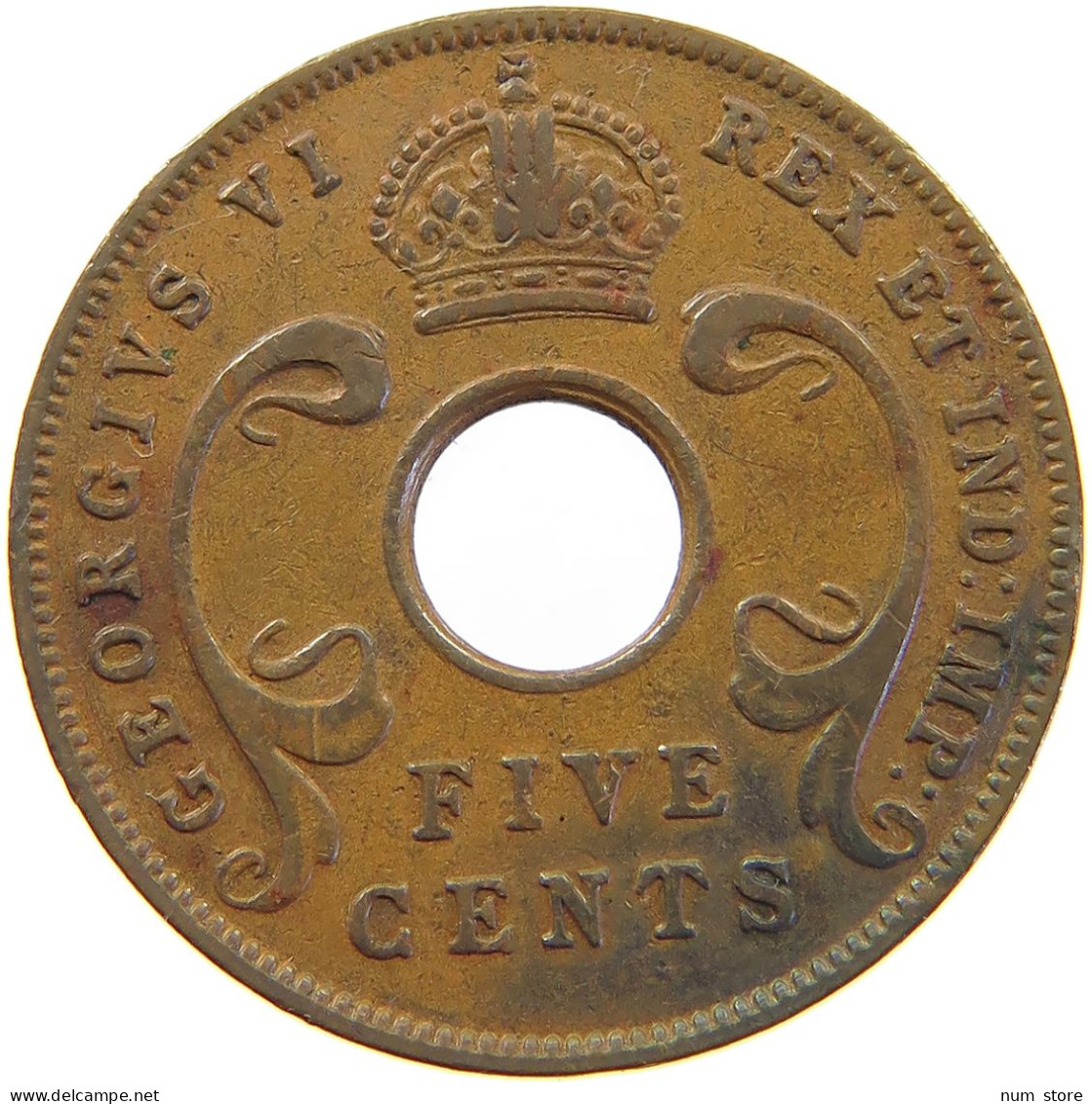 EAST AFRICA 5 CENTS 1942 GEORGE VI. (1936-1952) #MA 065517 - Colonie Britannique