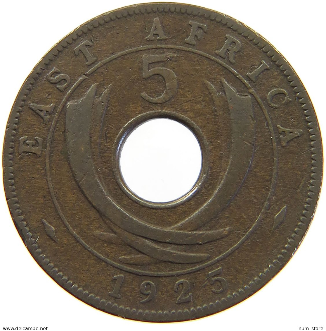 EAST AFRICA 5 CENTS 1925 GEORGE V. (1910-1936) #MA 065522 - Colonia Britannica