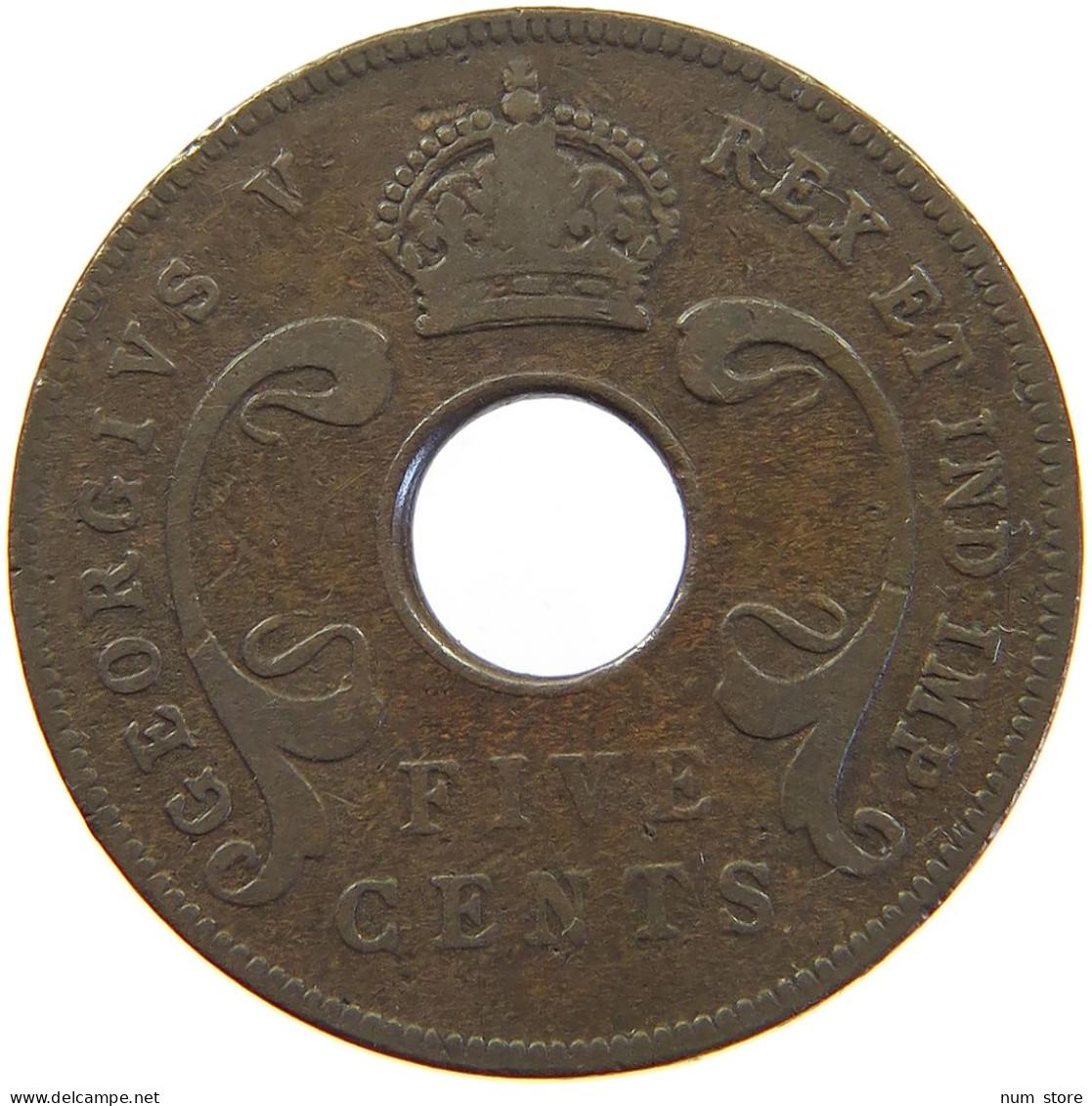 EAST AFRICA 5 CENTS 1925 GEORGE V. (1910-1936) #MA 065522 - Colonia Britannica