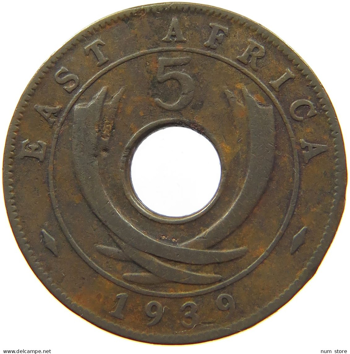 EAST AFRICA 5 CENTS 1939 GEORGE VI. (1936-1952) #MA 065530 - Colonie Britannique