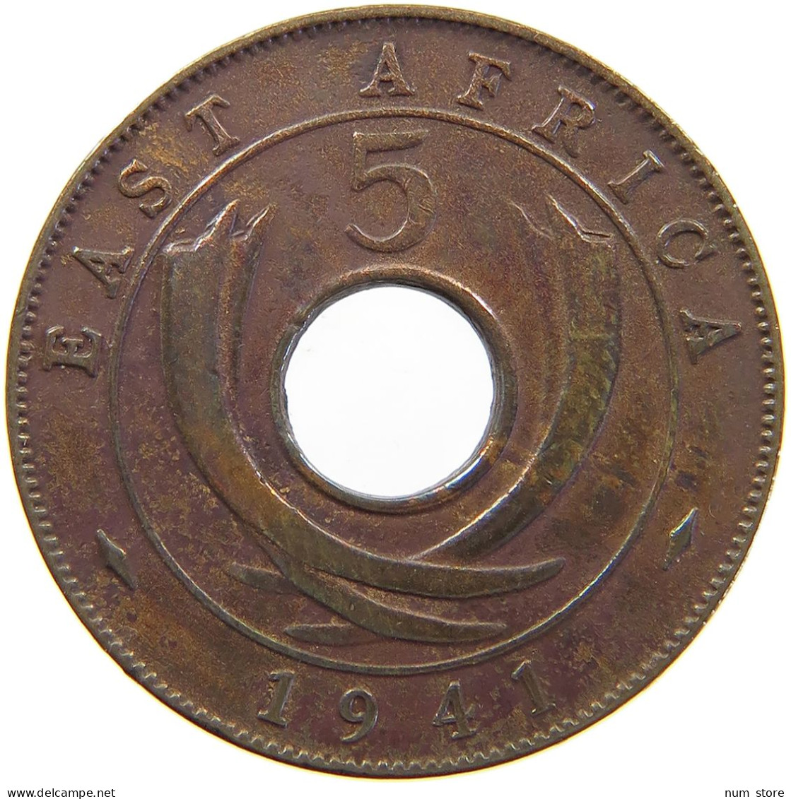 EAST AFRICA 5 CENTS 1941 GEORGE VI. (1936-1952) #MA 065519 - Britse Kolonie