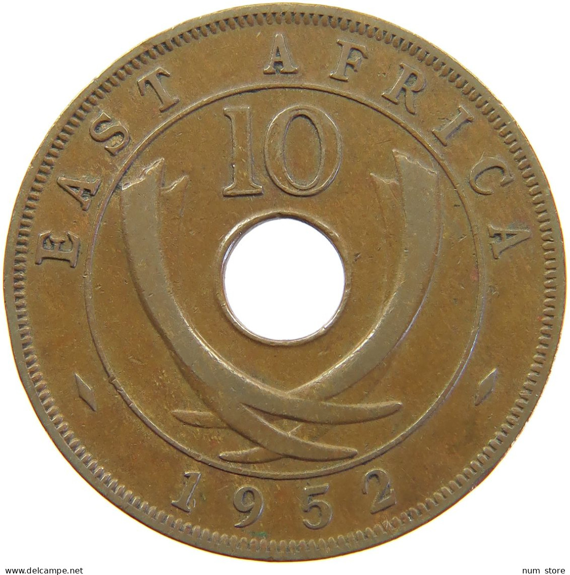 EAST AFRICA 10 CENTS 1952 GEORGE VI. (1936-1952) #MA 065505 - Britse Kolonie