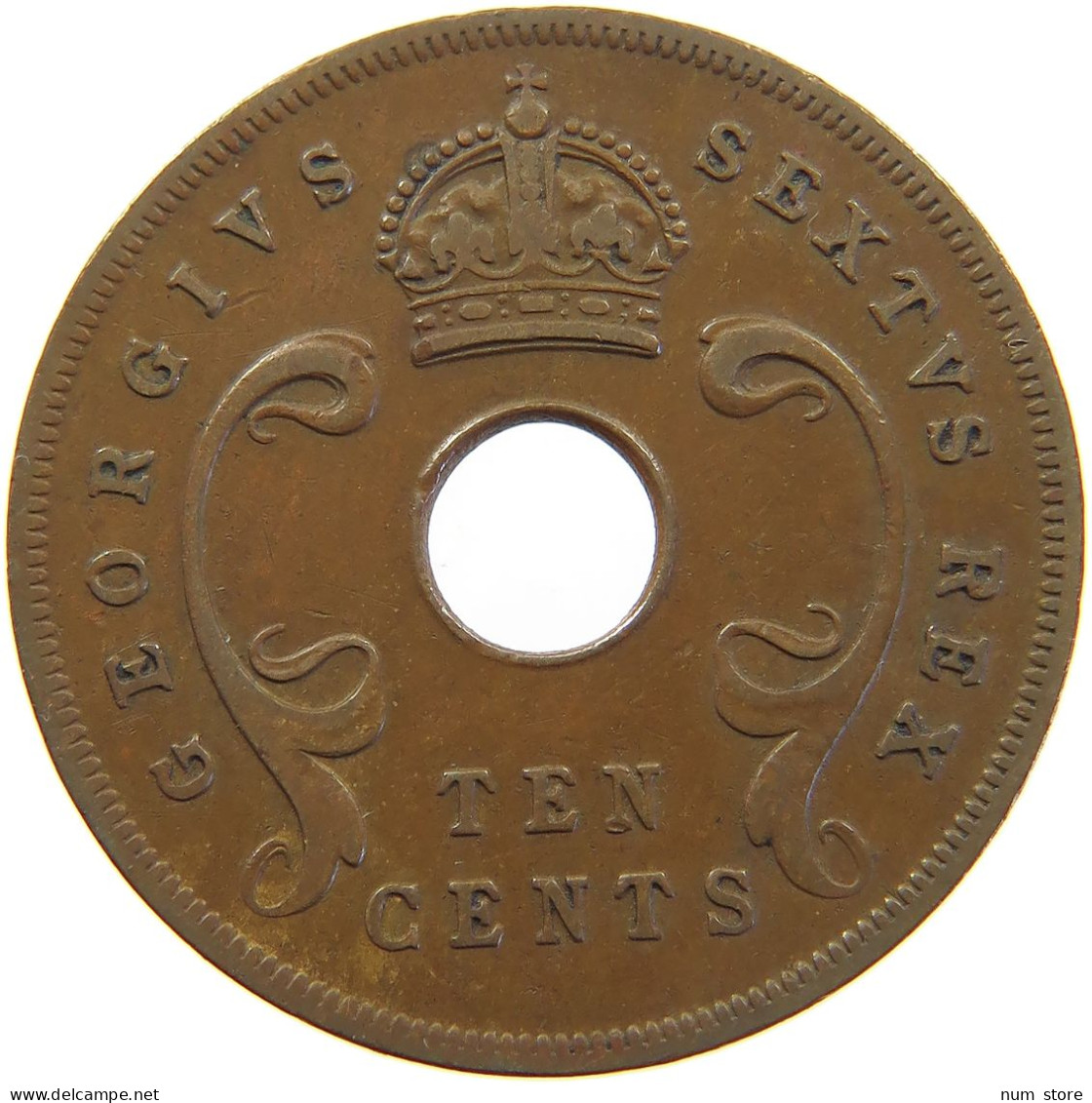 EAST AFRICA 10 CENTS 1952 GEORGE VI. (1936-1952) #MA 065505 - British Colony