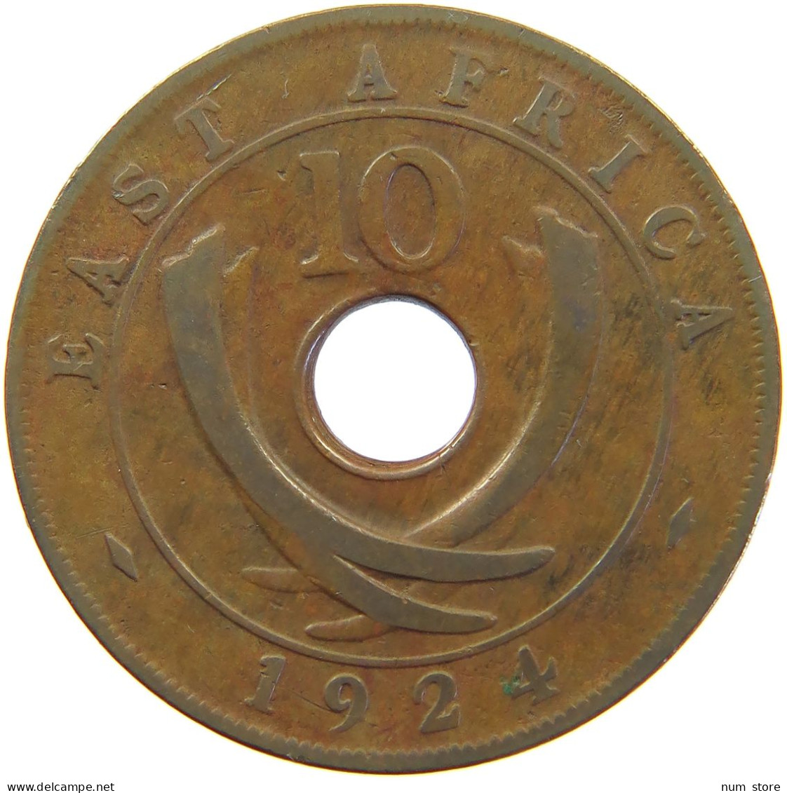 EAST AFRICA 10 CENTS 1924 GEORGE V. (1910-1936) #MA 065513 - British Colony