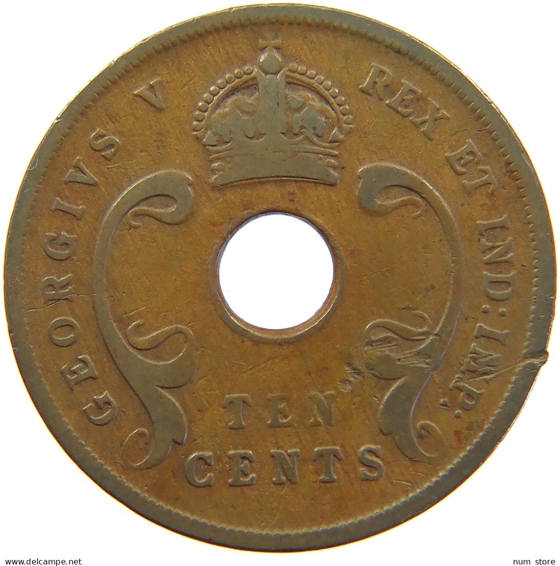 EAST AFRICA 10 CENTS 1924 GEORGE V. (1910-1936) #MA 065513 - Colonie Britannique