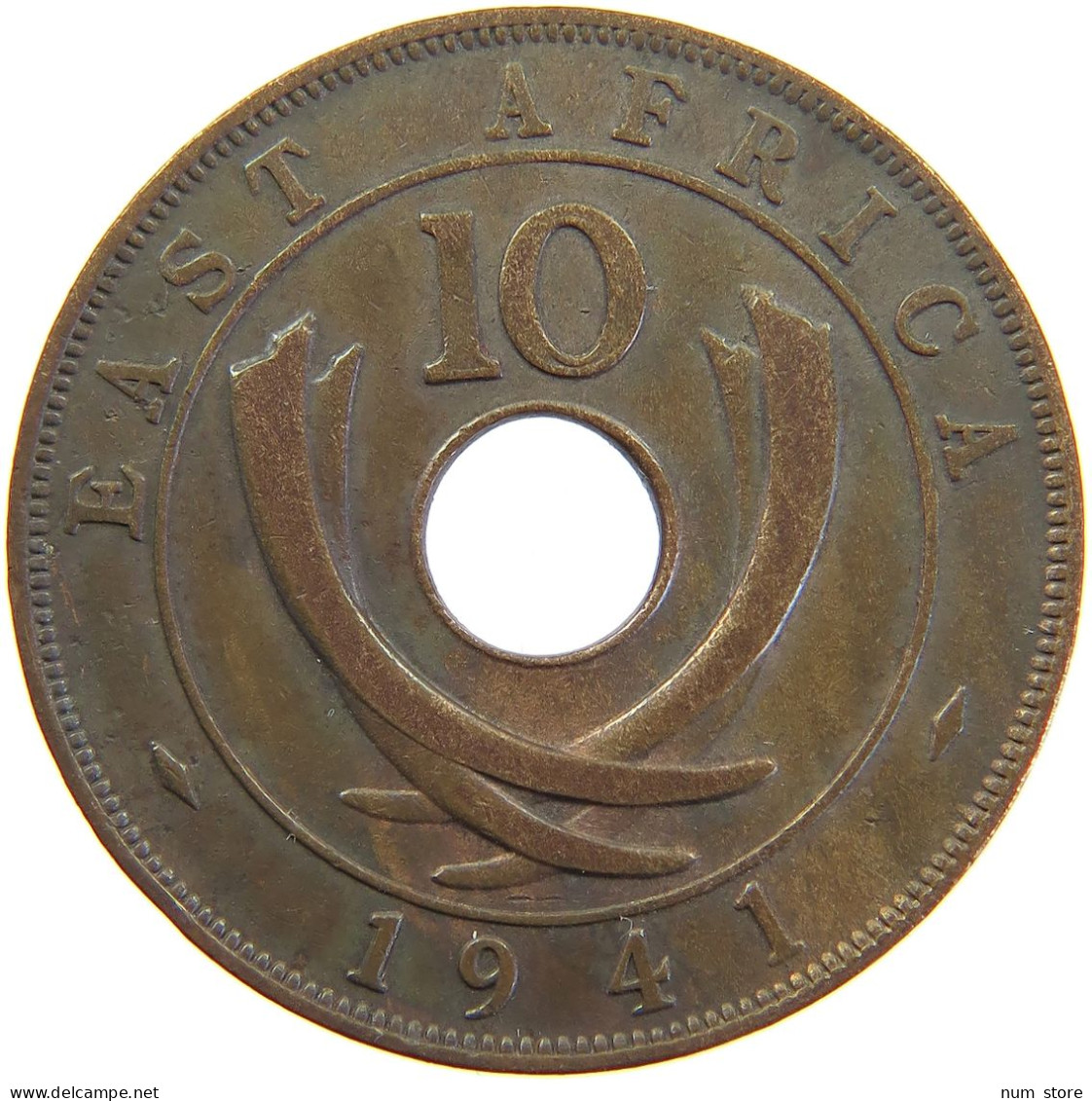 EAST AFRICA 10 CENTS 1941 GEORGE V. (1910-1936) #MA 067723 - Colonie Britannique