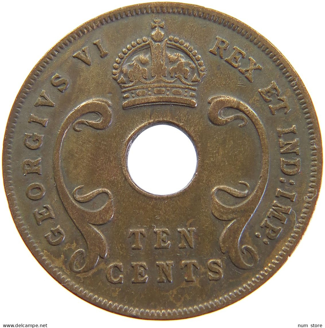 EAST AFRICA 10 CENTS 1941 GEORGE V. (1910-1936) #MA 067723 - British Colony