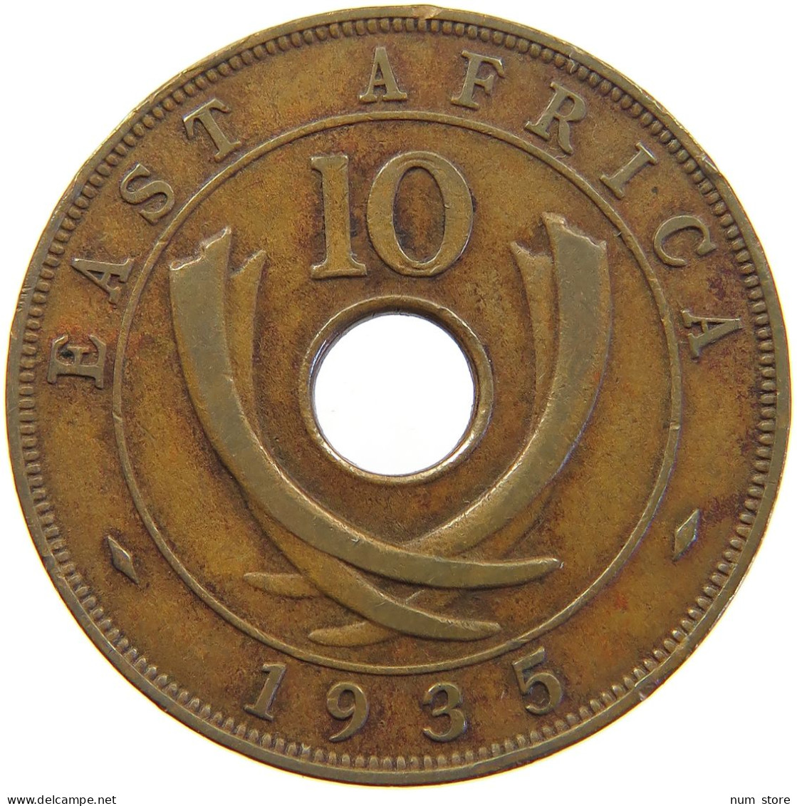 EAST AFRICA 10 CENTS 1935 GEORGE V. (1910-1936) #MA 065506 - Colonie Britannique
