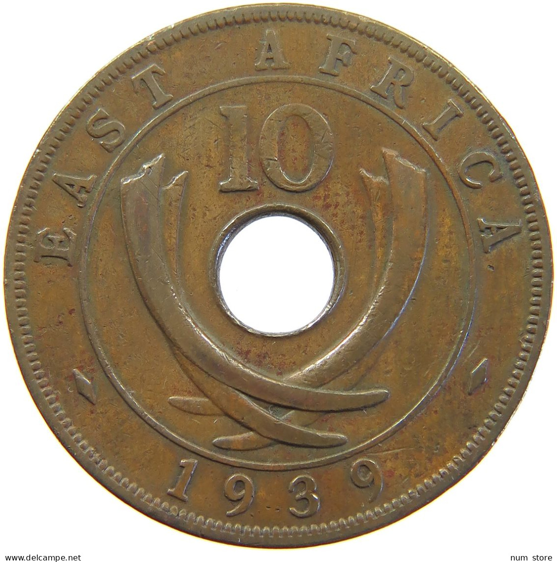 EAST AFRICA 10 CENTS 1939 GEORGE VI. (1936-1952) #MA 065515 - Colonie Britannique