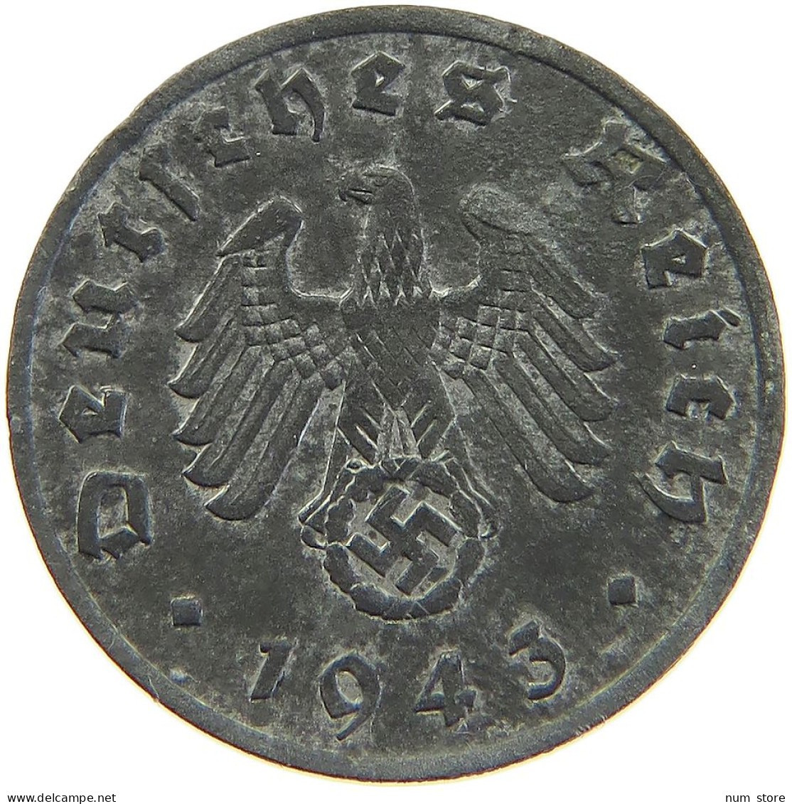 DRITTES REICH REICHSPFENNIG 1943 F  #MA 102741 - 1 Reichspfennig