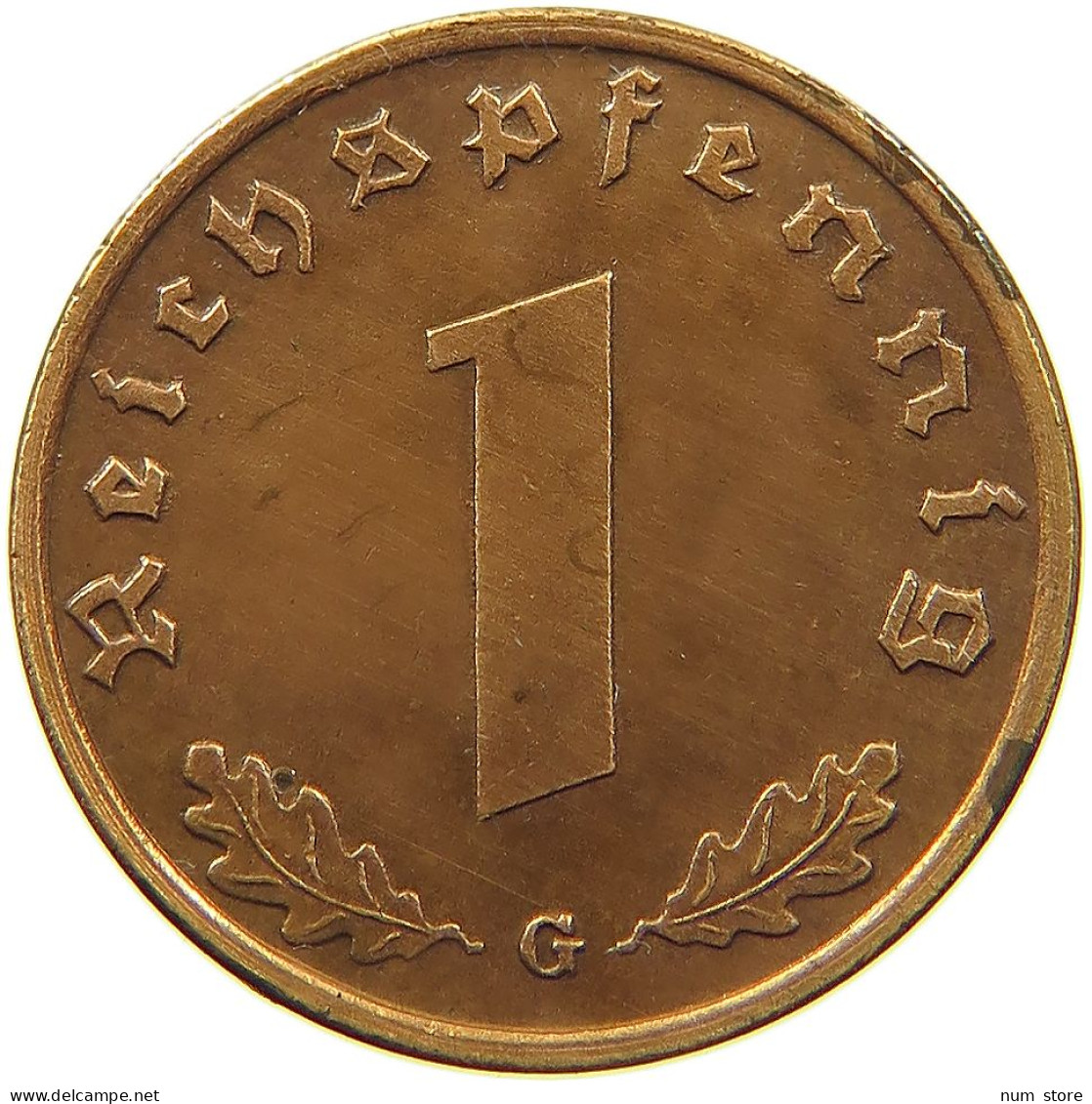 DRITTES REICH REICHSPFENNIG 1939 G  #MA 100088 - 1 Reichspfennig