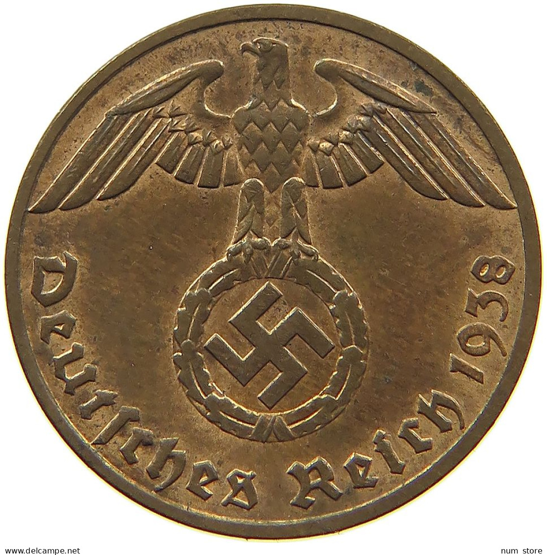 DRITTES REICH REICHSPFENNIG 1938 F  #MA 100106 - 1 Reichspfennig