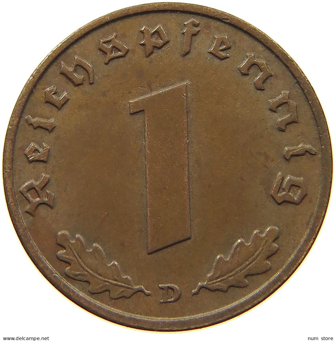 DRITTES REICH REICHSPFENNIG 1938 D  #MA 100075 - 1 Reichspfennig