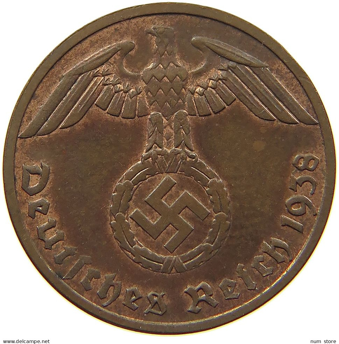 DRITTES REICH REICHSPFENNIG 1938 A  #MA 100091 - 1 Reichspfennig