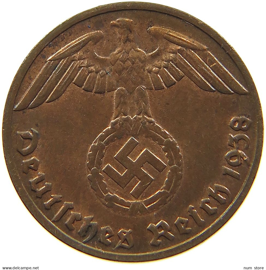 DRITTES REICH REICHSPFENNIG 1938 E  #MA 100110 - 1 Reichspfennig