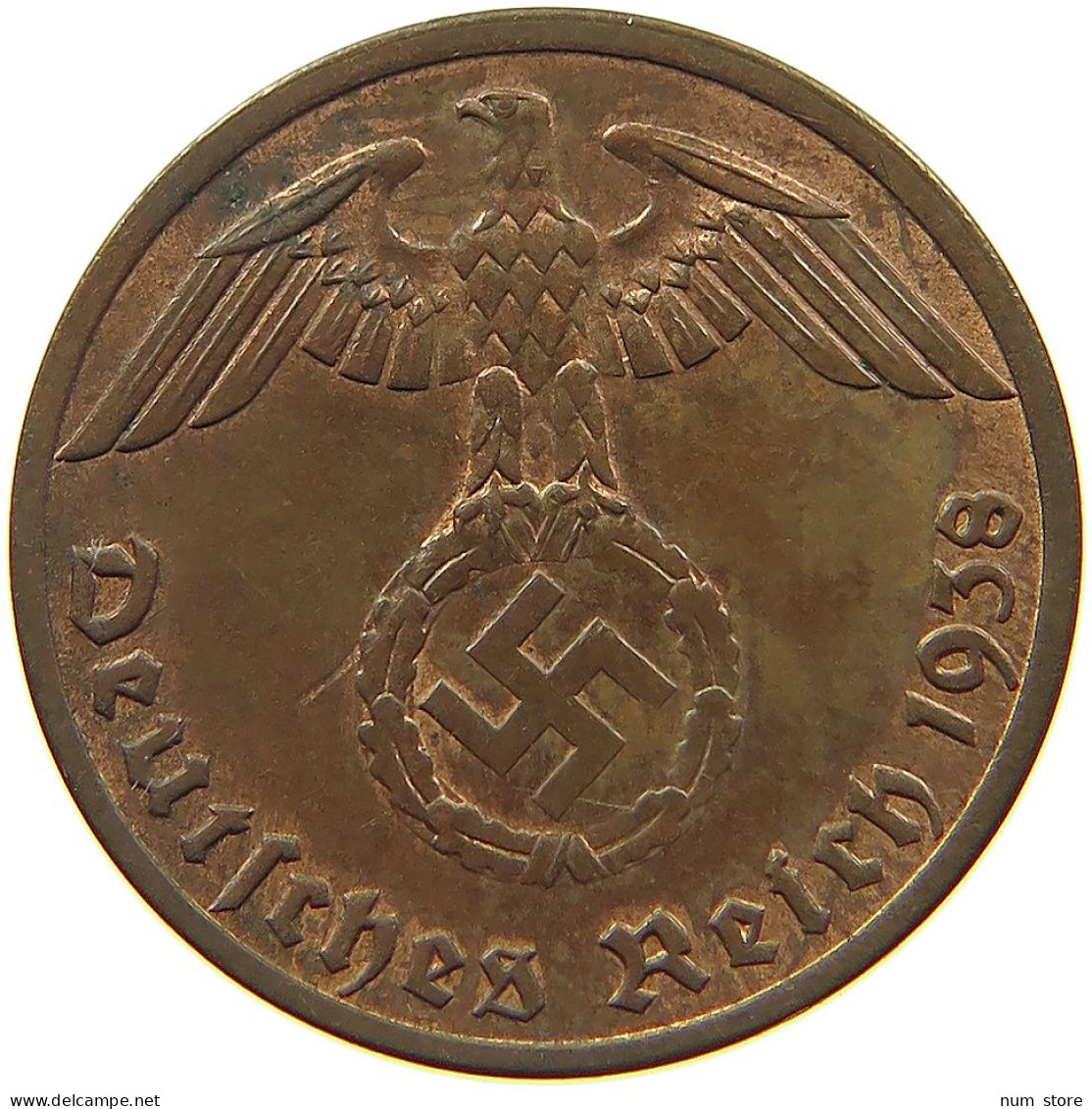 DRITTES REICH REICHSPFENNIG 1938 A  #MA 100095 - 1 Reichspfennig