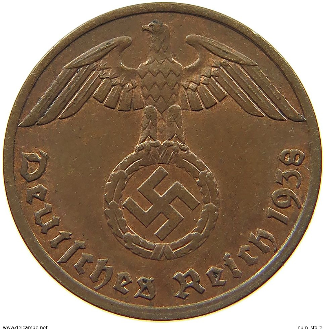 DRITTES REICH REICHSPFENNIG 1938 A  #MA 100077 - 1 Reichspfennig