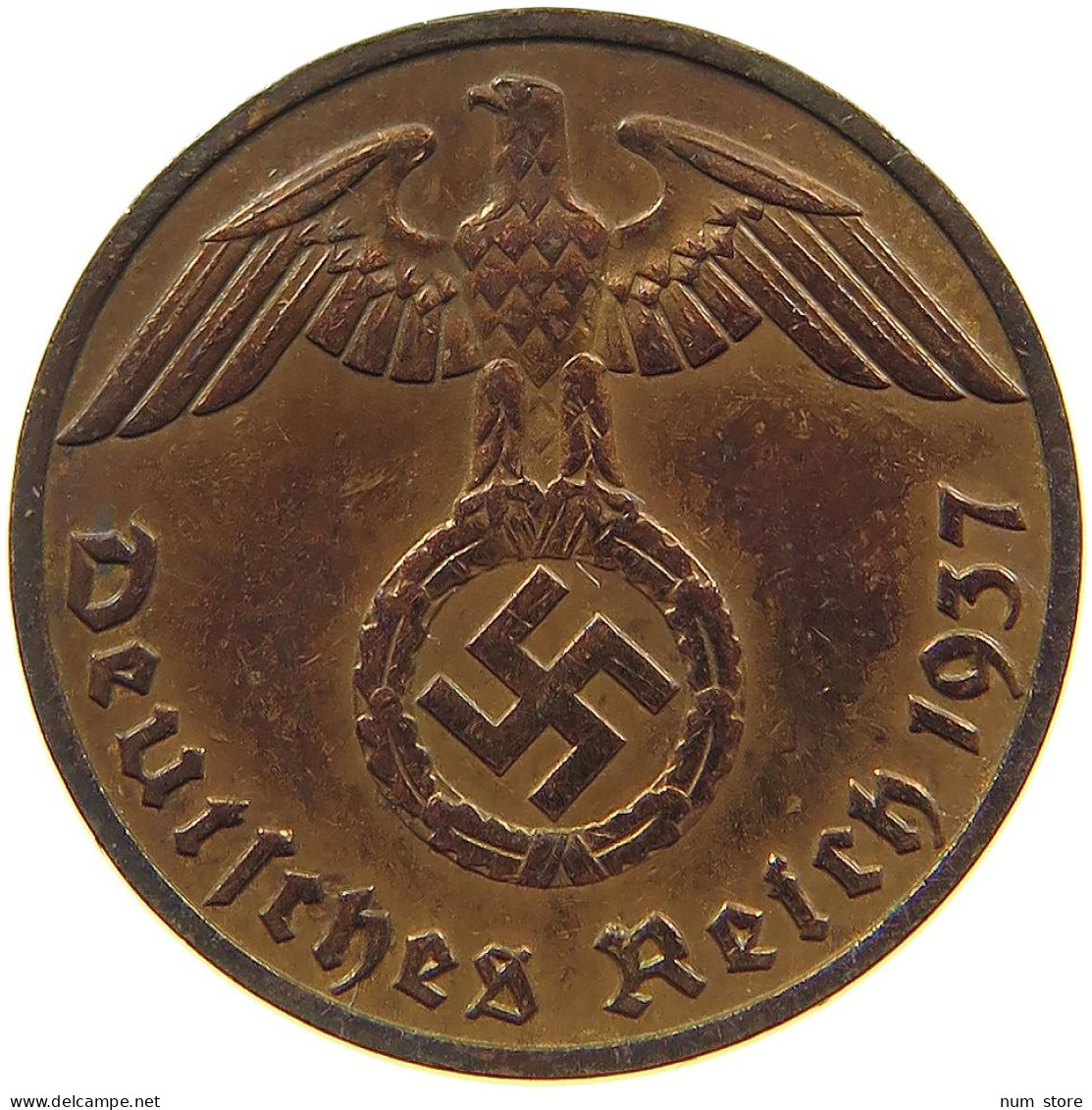 DRITTES REICH REICHSPFENNIG 1937 F  #MA 100083 - 1 Reichspfennig