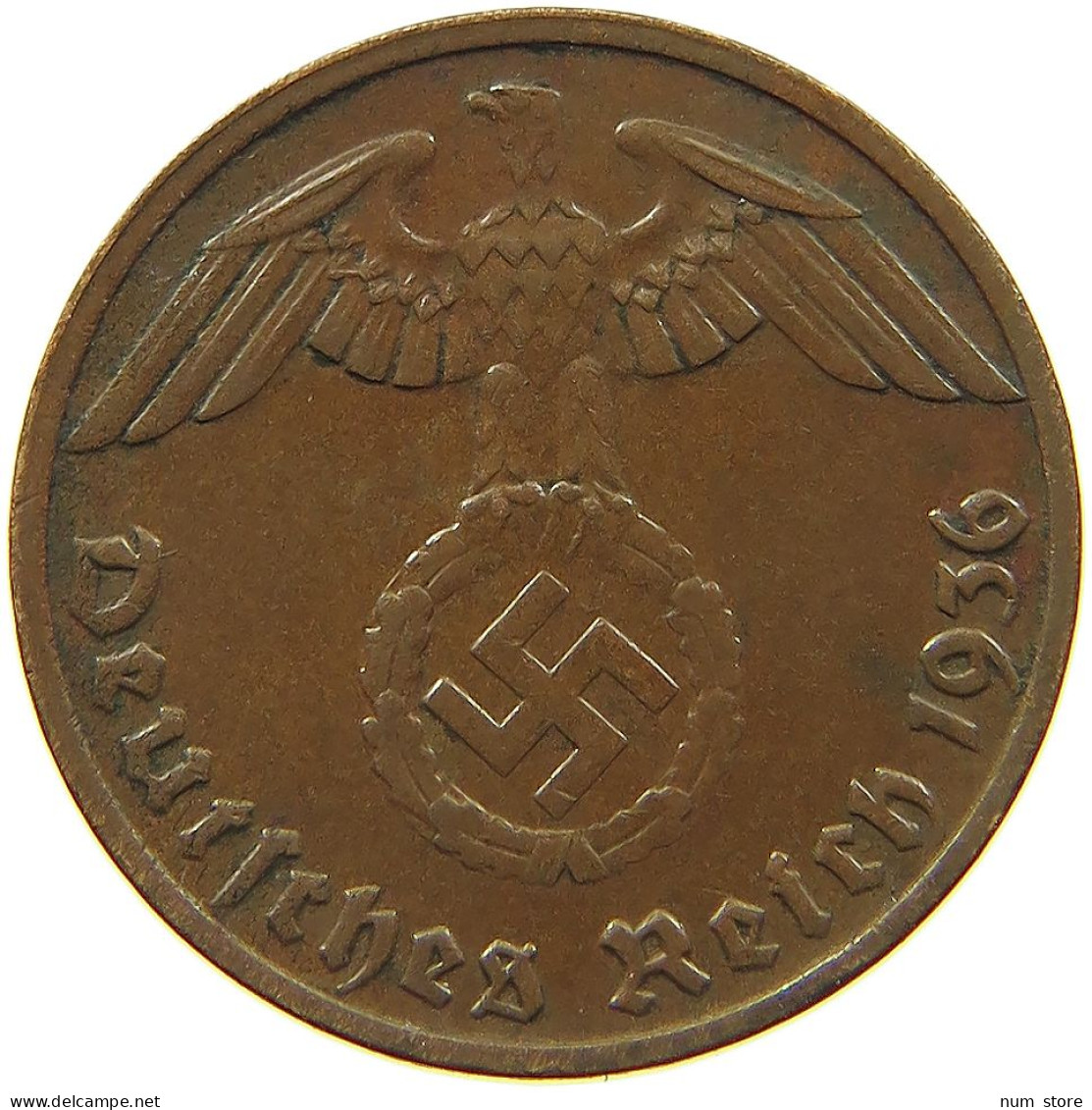 DRITTES REICH REICHSPFENNIG 1936 G  #MA 100105 - 1 Reichspfennig