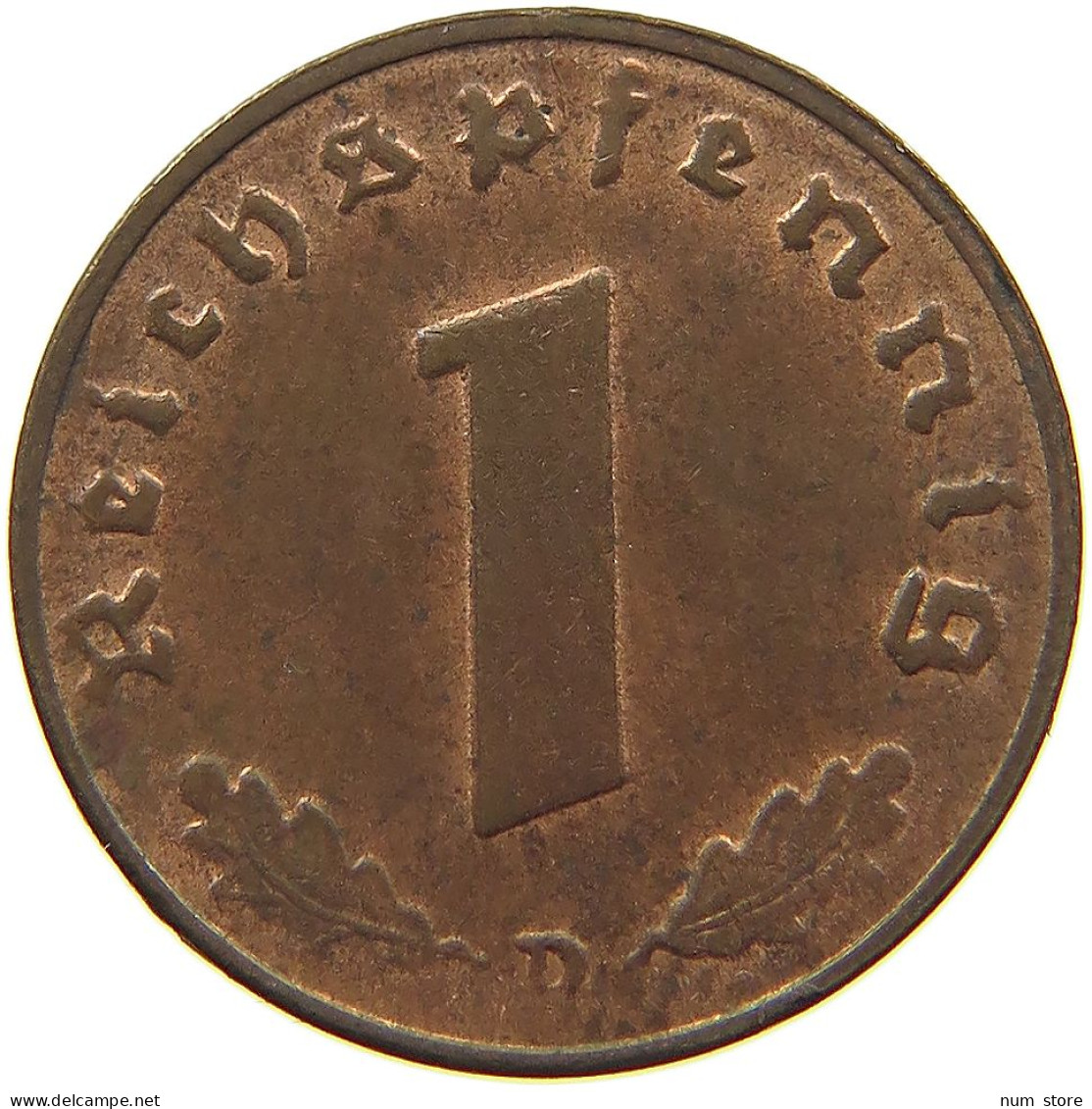 DRITTES REICH REICHSPFENNIG 1937 D  #MA 100082 - 1 Reichspfennig