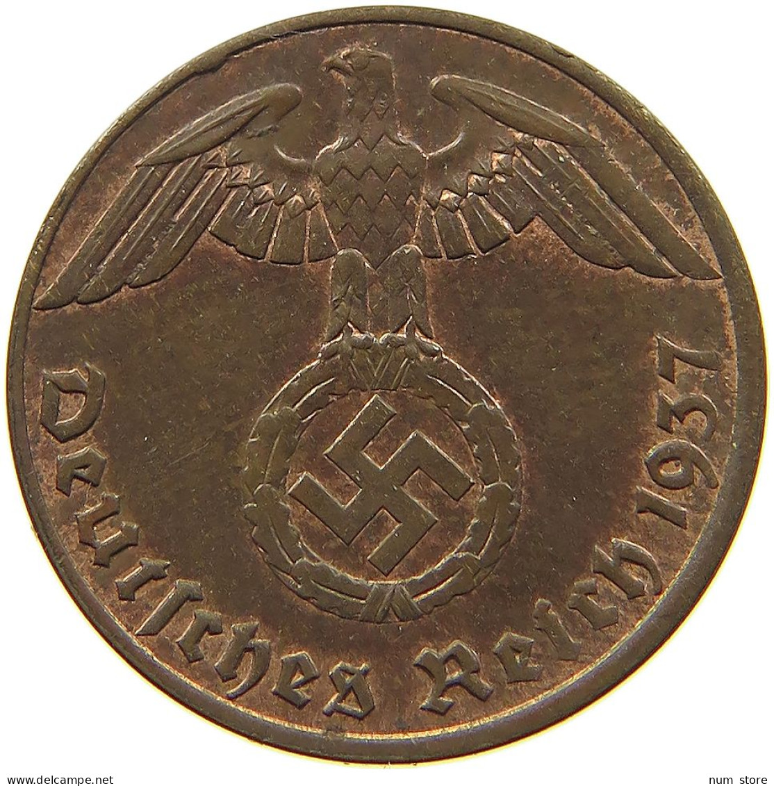 DRITTES REICH REICHSPFENNIG 1937 A  #MA 100104 - 1 Reichspfennig