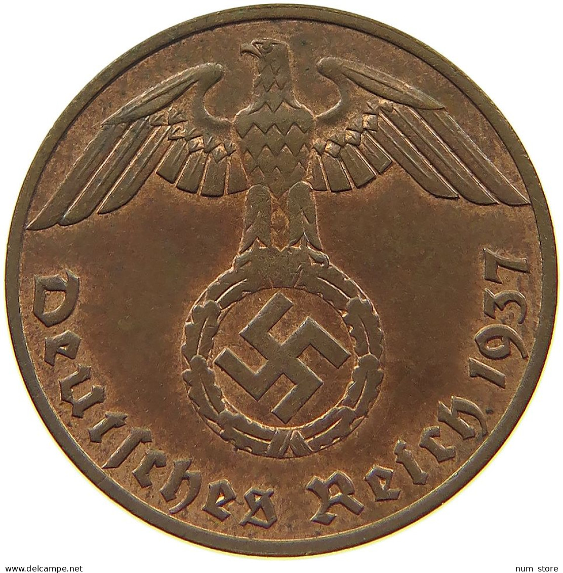 DRITTES REICH REICHSPFENNIG 1937 A  #MA 100074 - 1 Reichspfennig