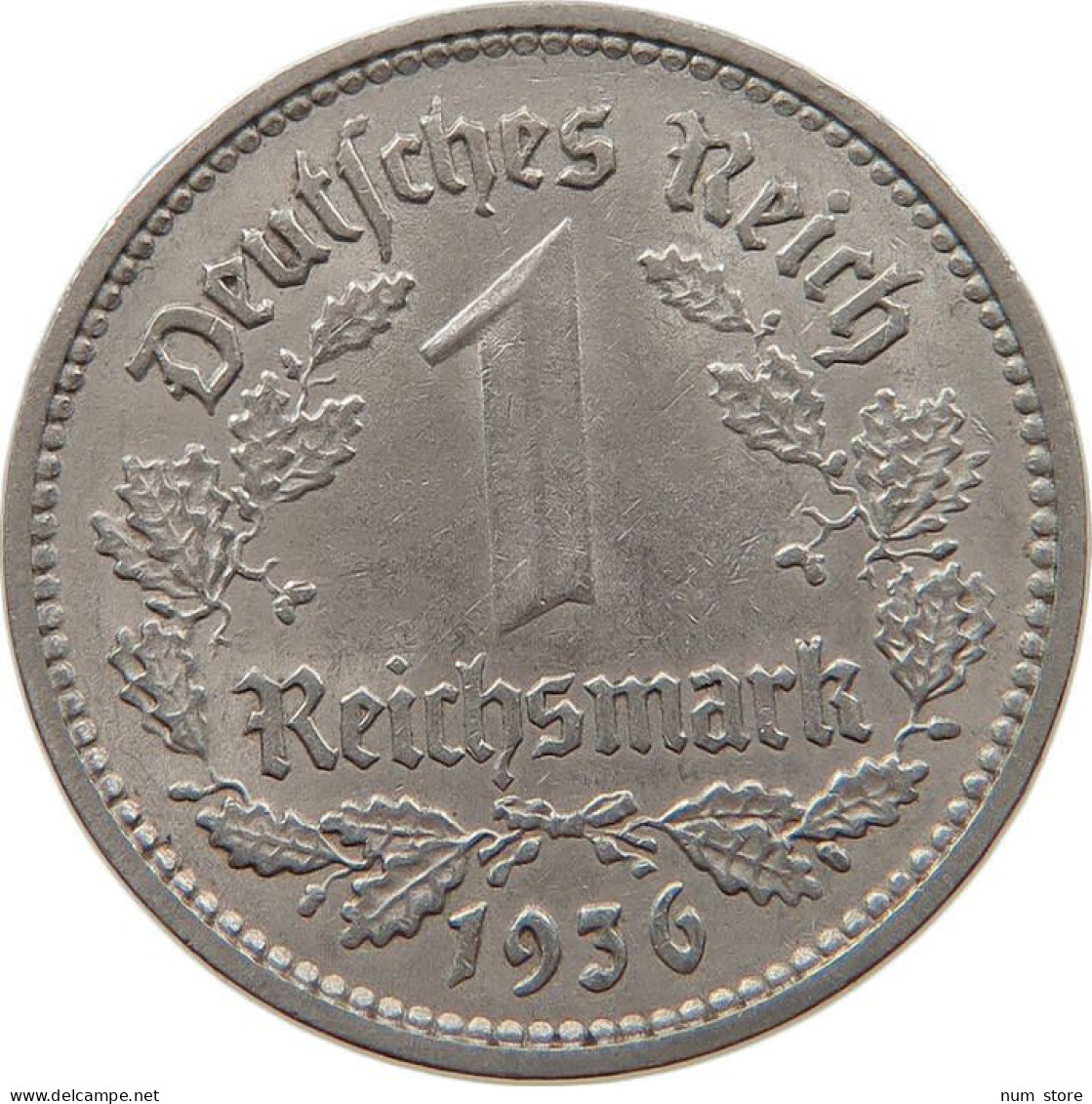 DRITTES REICH MARK 1936 E  #MA 09934999349 - 1 Reichsmark