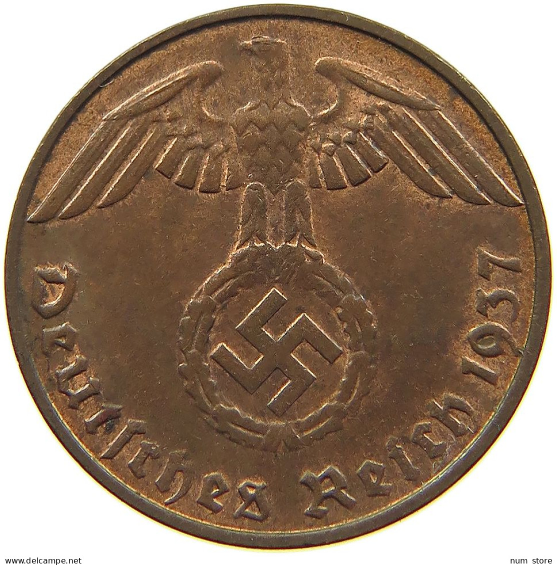 DRITTES REICH REICHSPFENNIG 1937 D  #MA 100103 - 1 Reichspfennig