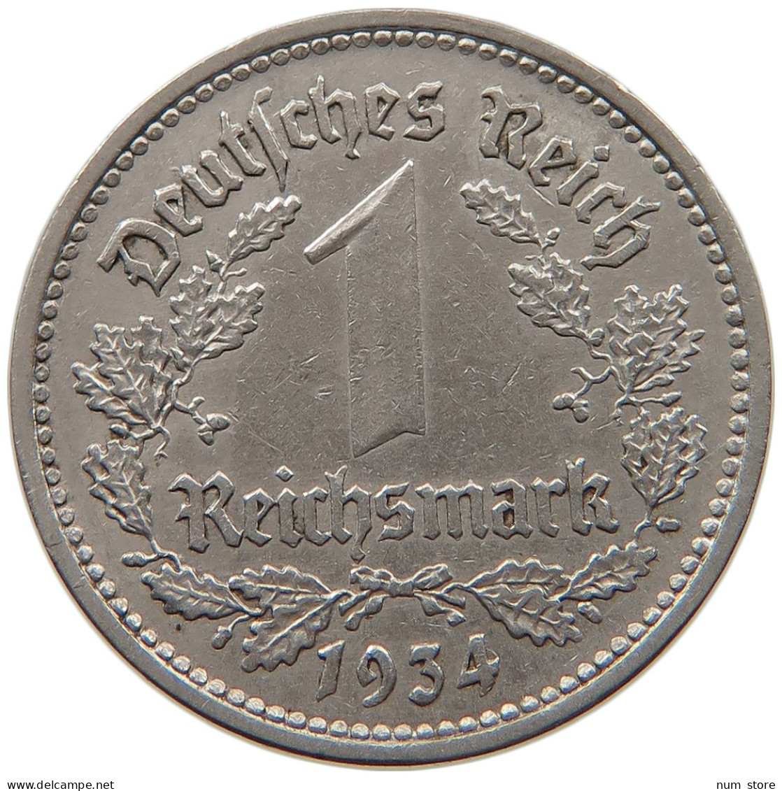 DRITTES REICH MARK 1934 G  #MA 099366 - 1 Reichsmark