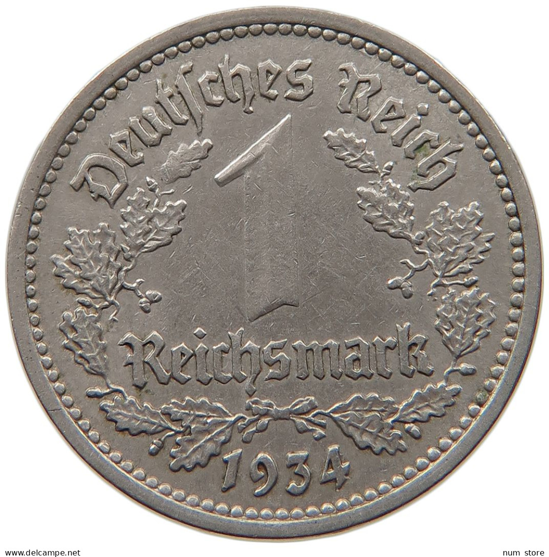 DRITTES REICH MARK 1934 G  #MA 099337 - 1 Reichsmark