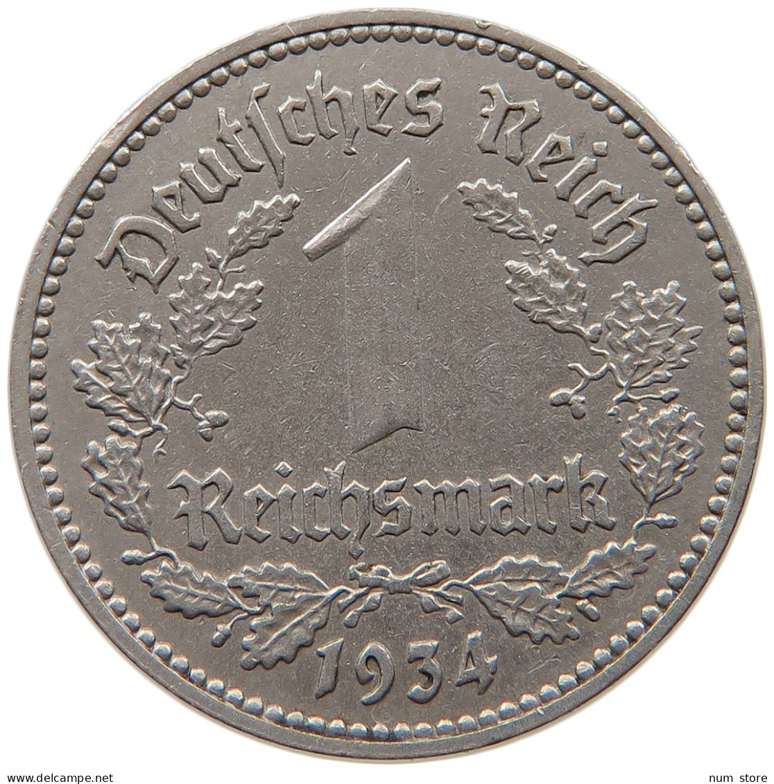 DRITTES REICH MARK 1934 J  #MA 067618 - 1 Reichsmark