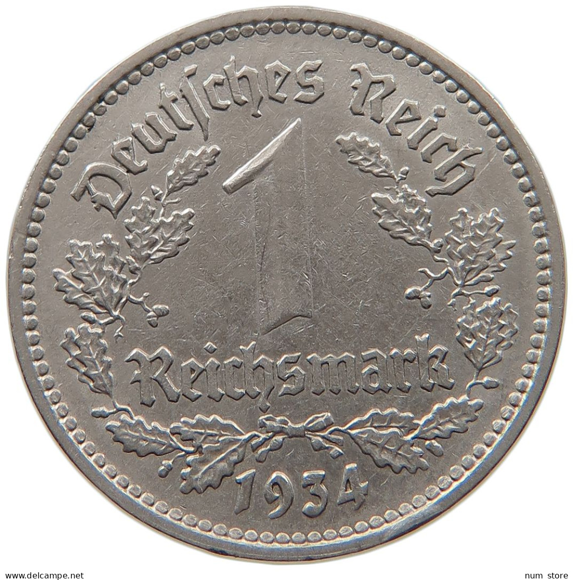 DRITTES REICH MARK 1934 F  #MA 099365 - 1 Reichsmark