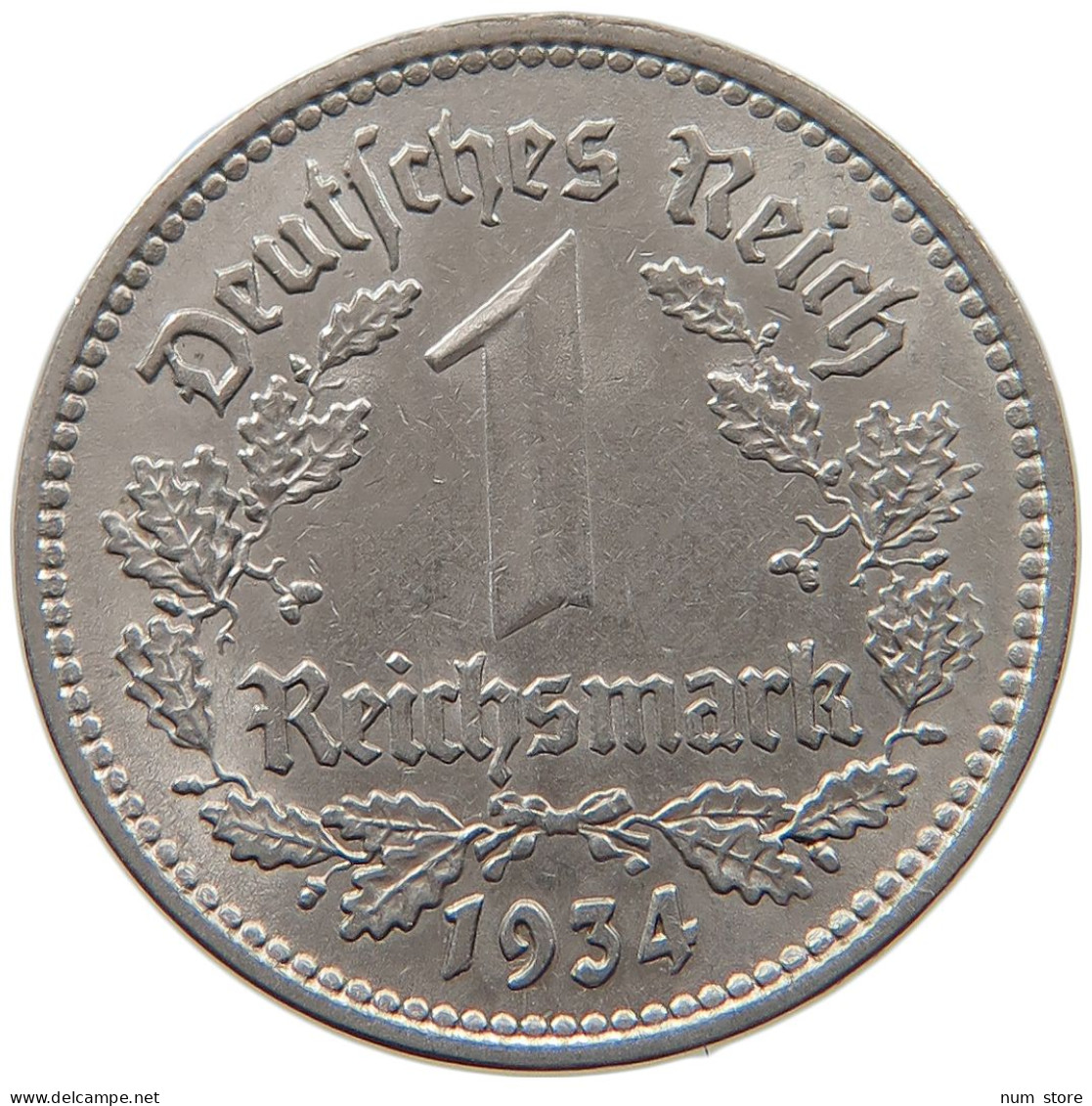 DRITTES REICH MARK 1934 F  #MA 099318 - 1 Reichsmark