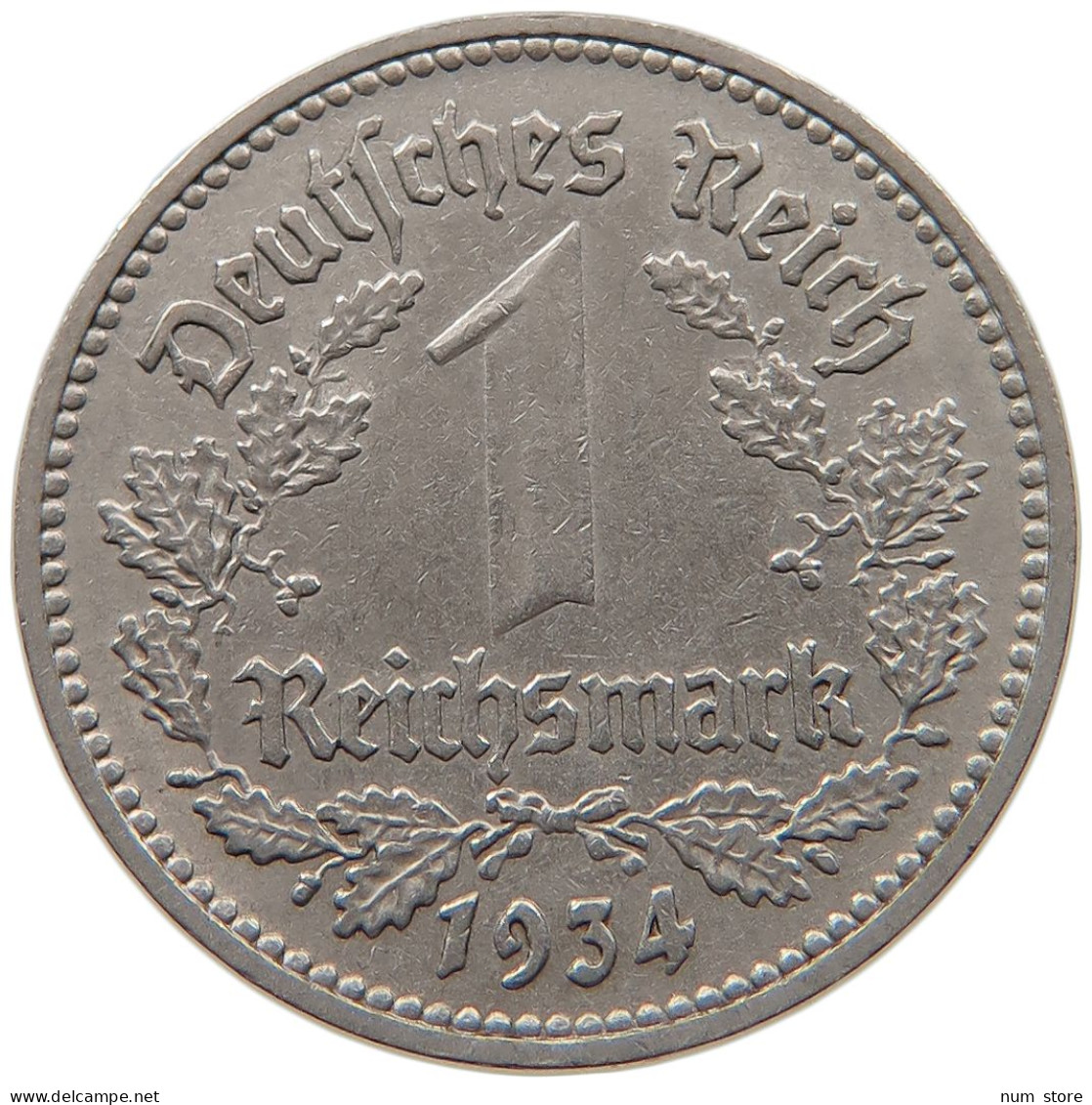DRITTES REICH MARK 1934 D  #MA 099373 - 1 Reichsmark